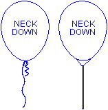 Helium filled to float and also Air filled if using Cups & Sticks.